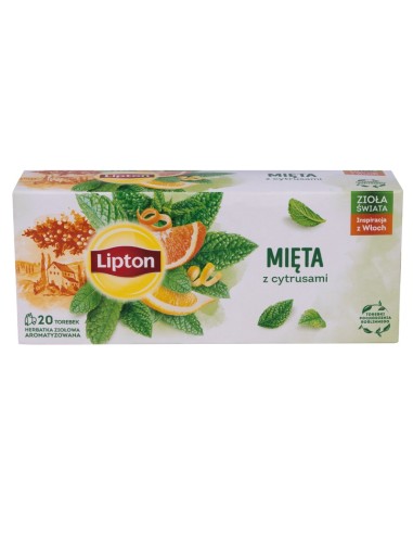 HERBATA LIPTON MIĘTA Z CYTRUSAMI, 20 TOREBEK 1 SZT