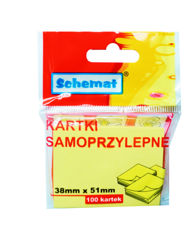 KARTECZKI SAMOPRZYLEPNE 38x51 100 KARTEK