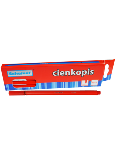 CIENKOPIS 0.4MM CZERWONY 1 SZTUKA