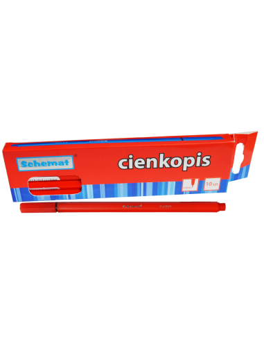 CIENKOPIS 0.4MM CZERWONY 1 SZTUKA