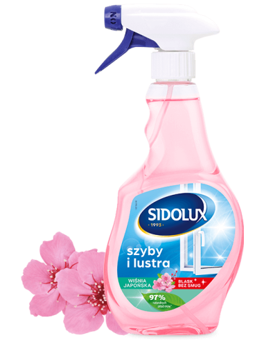 SIDOLUX CRYSTAL PŁYN DO MYCIA SZYB - WIŚNIA JAPOŃSKA 500ML